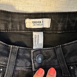 Forever 21 black jean shorts